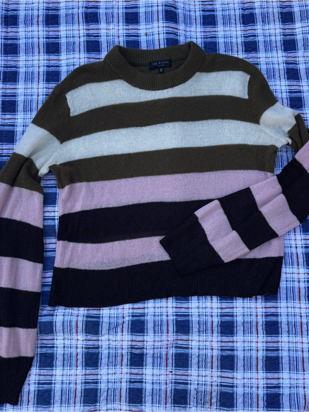 Rag & Bone distressed cashmere/fishnet sweater AS-IS